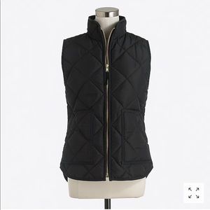 NWT J. Crew Quilted Black Vest